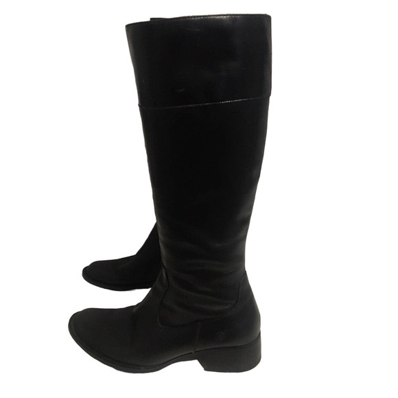 Born Shoes Born Tall Slip On Equestrian Riding Boots Size 4 Black